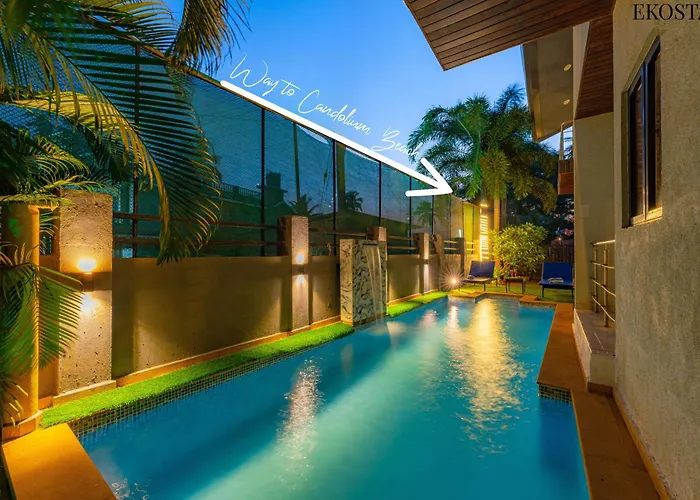 Ekostay Gold- Aqua Beach Villa I Partial Sea View I 1 Min Walk To The Beach Candolim